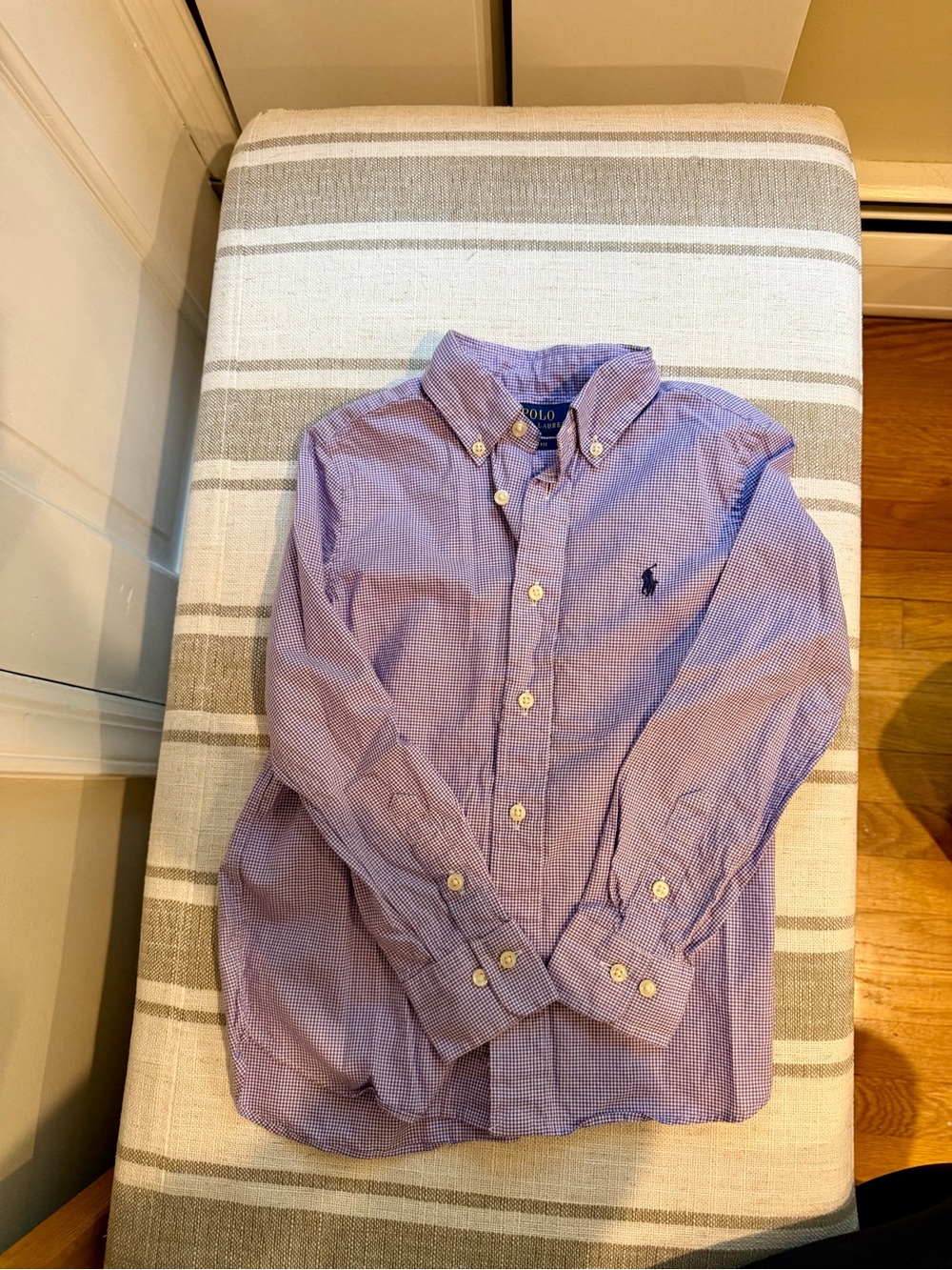 Polo Ralph Lauren Slim Fit Lavender Gingham Dress Shirt